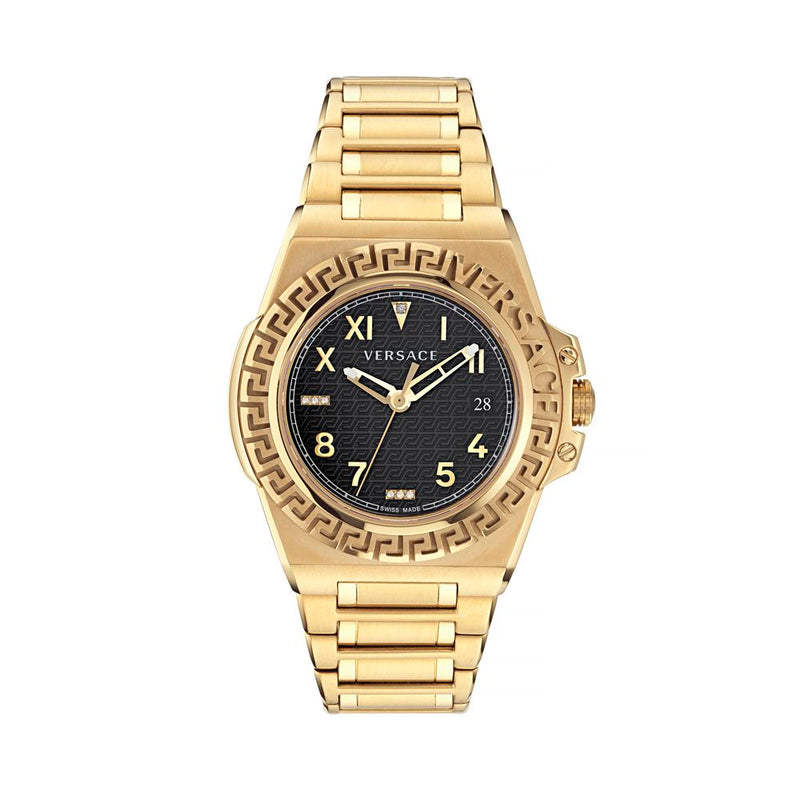 Versace Stainless Steel Dress Watch in Gold