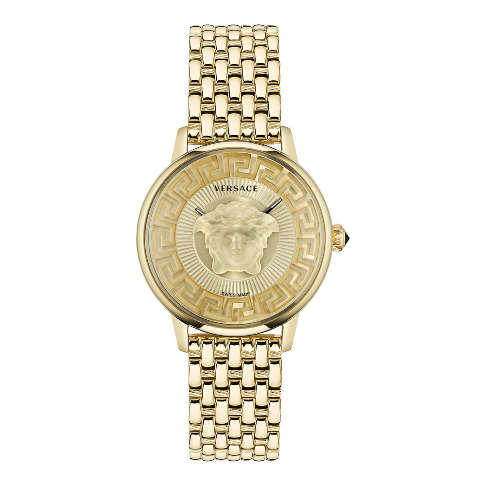 Versace Stainless Steel Dress Watch in Gold