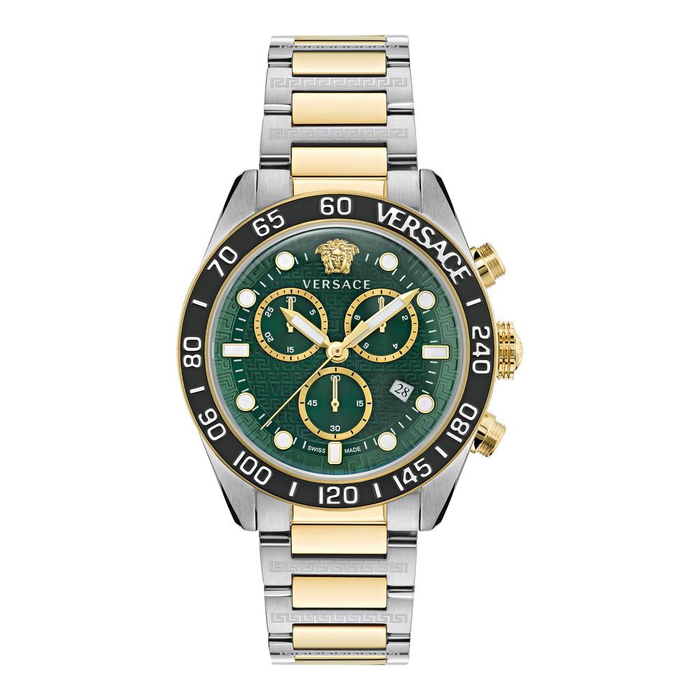 Montre habillée Versace en acier inoxydable grise