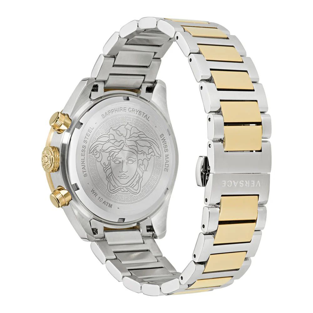 Montre habillée Versace en acier inoxydable grise