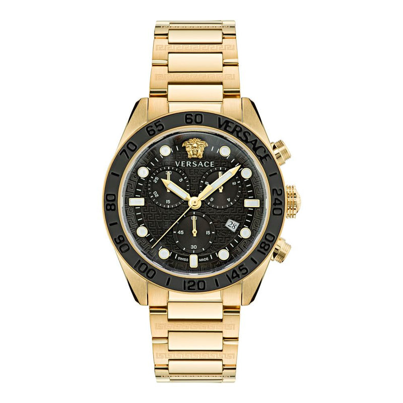 Versace Stainless Steel Dress Watch in Gold