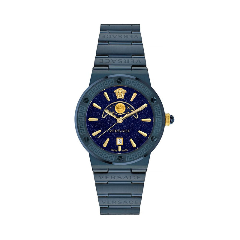Versace Stainless Steel Dress Watch in Blue