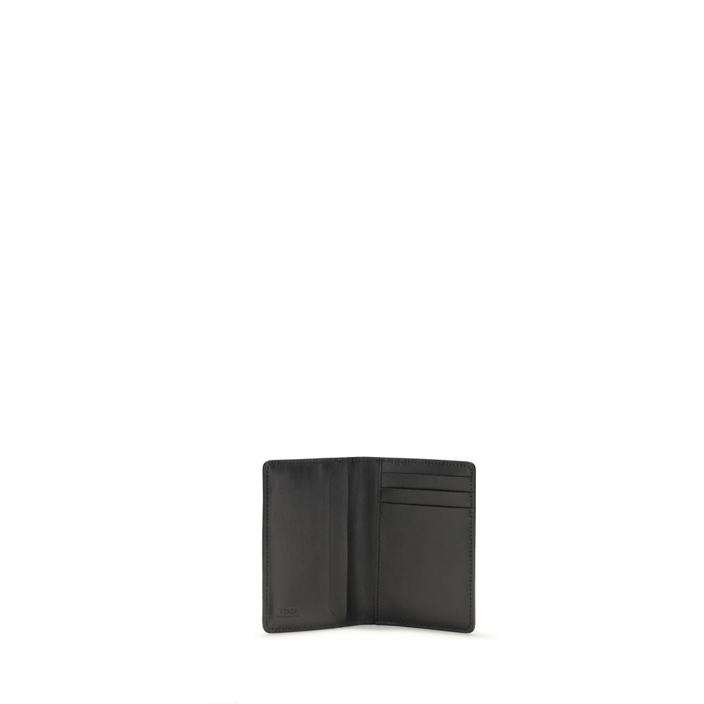 Fendi Calf Leather Bos Taurus Wallet in Black