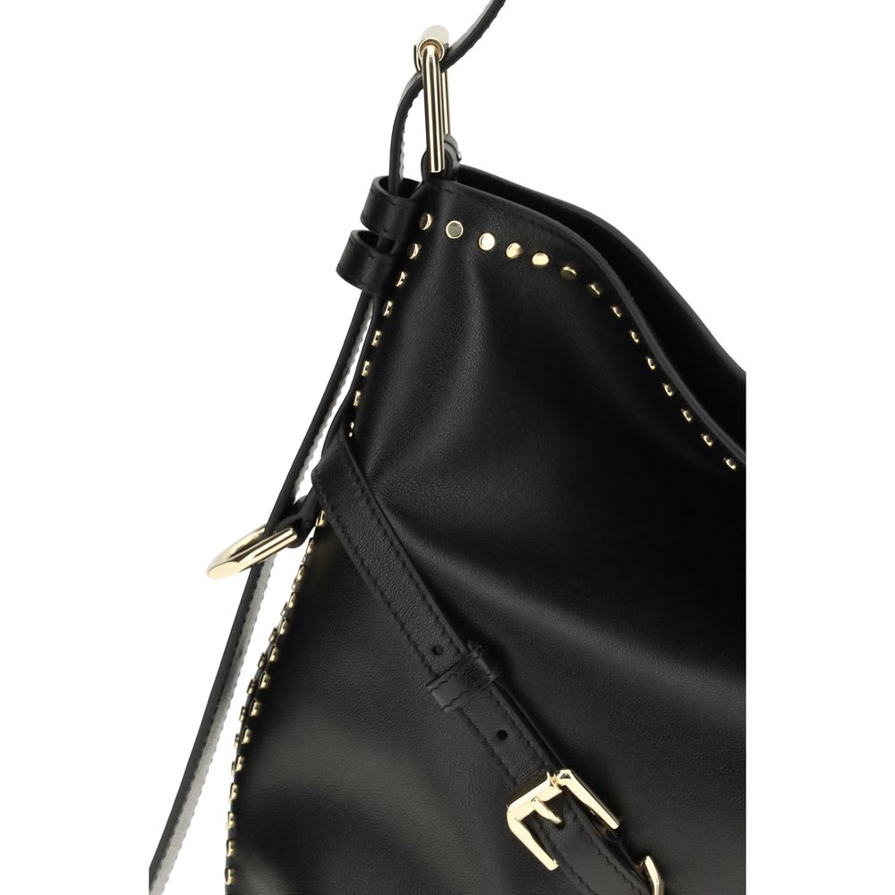 Leather Shoulder Bag – Black