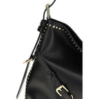 Leather Shoulder Bag – Black