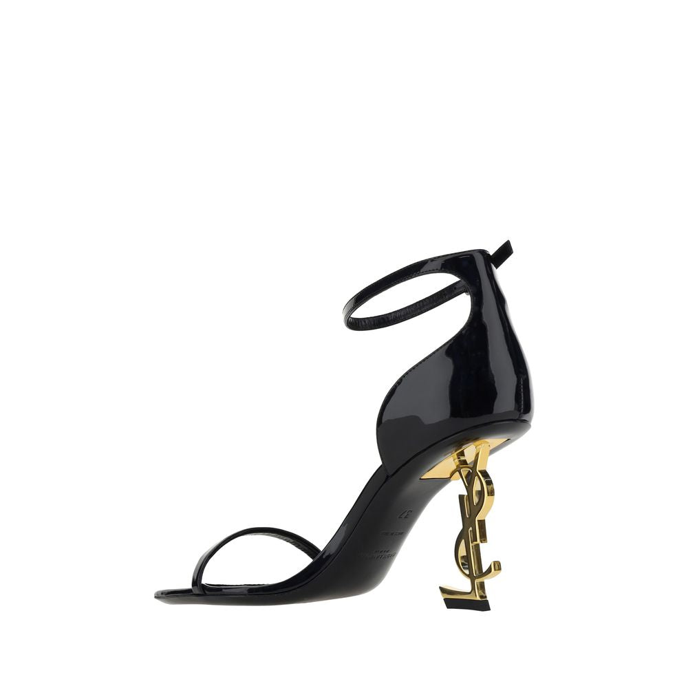 Saint Laurent Opyum Sandals in Patent Calf Leather