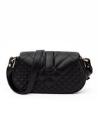 Versace Quilted Shoulder Strap Bag in Black Leather