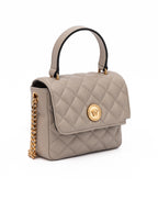 Taupe Leather Shoulder Bag