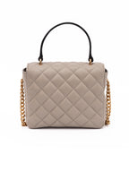 Taupe Leather Shoulder Bag