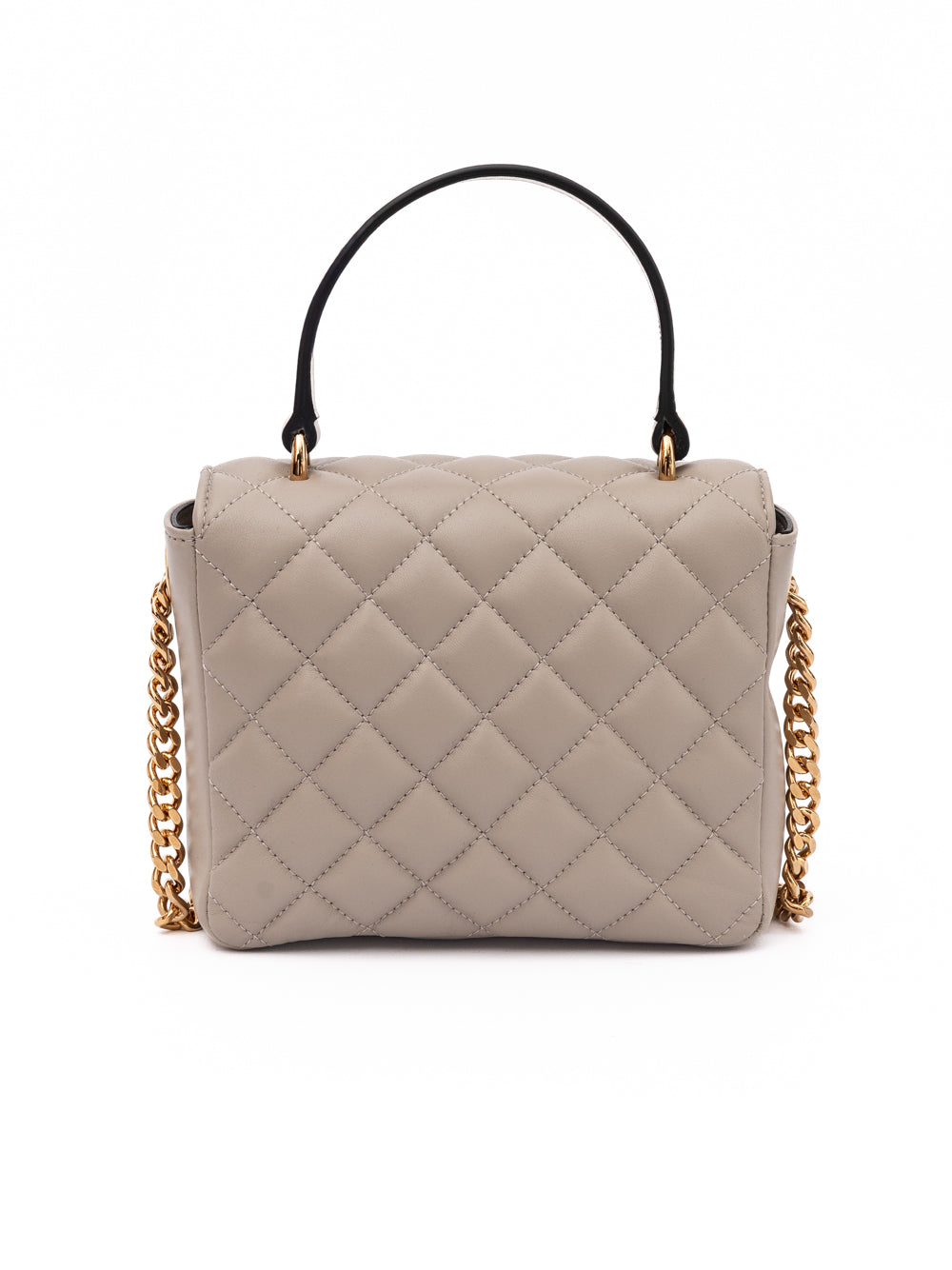 Taupe Leather Shoulder Bag