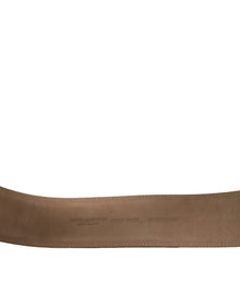 Dolce & Gabbana — Black Calfskin Classic Belt with Gold Oval Buckle