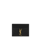 Saint Laurent Calf Leather Bos Taurus Cardholder in Black