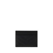 Saint Laurent Calf Leather Bos Taurus Cardholder in Black