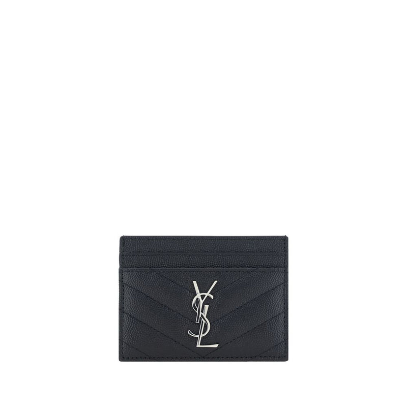 Saint Laurent Calf Leather Bos Taurus Wallet in Black