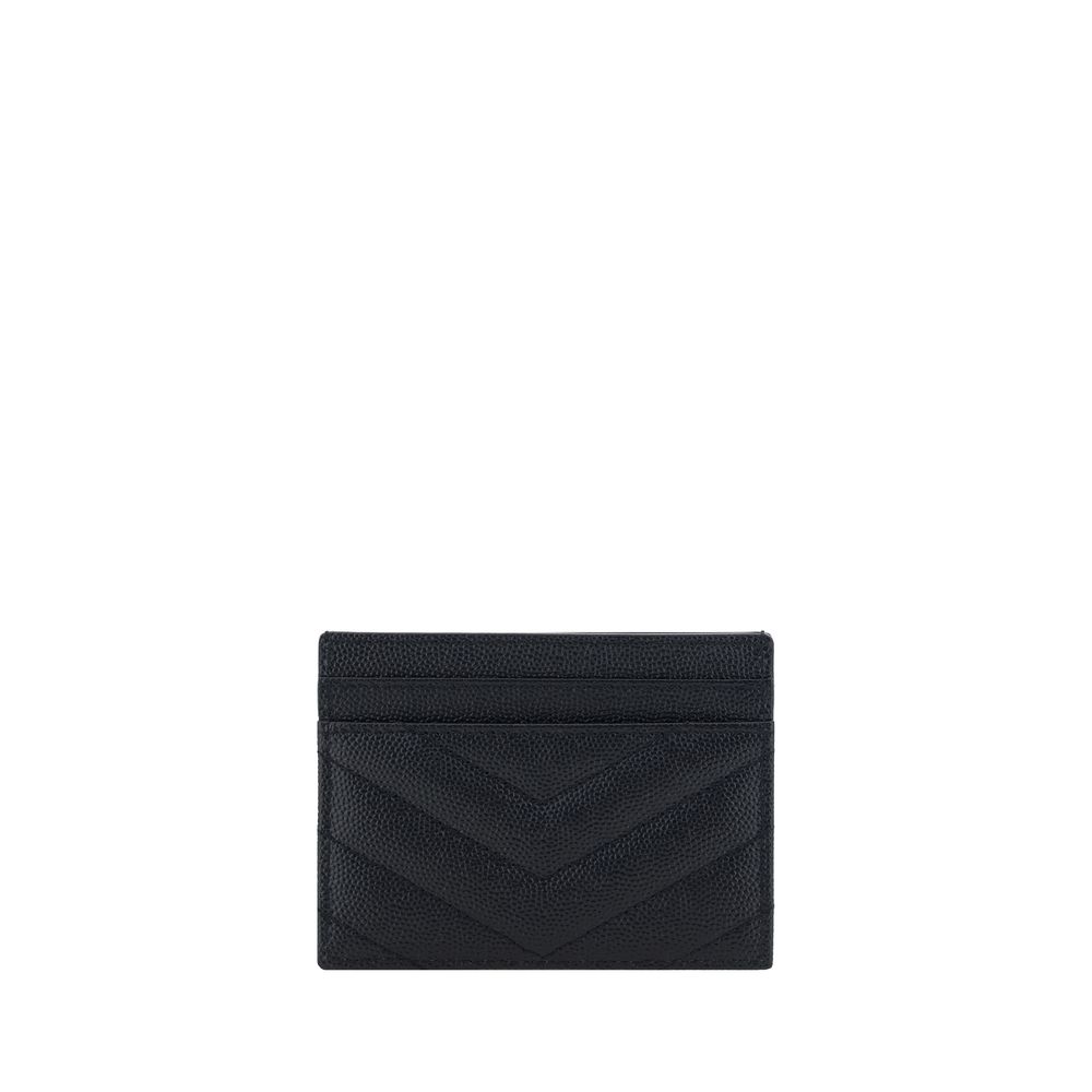 Saint Laurent Calf Leather Bos Taurus Wallet in Black