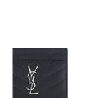 Saint Laurent Calf Leather Bos Taurus Wallet in Black