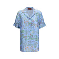 Blue Silk Shirt