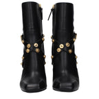 Black Leather Ankle Boots