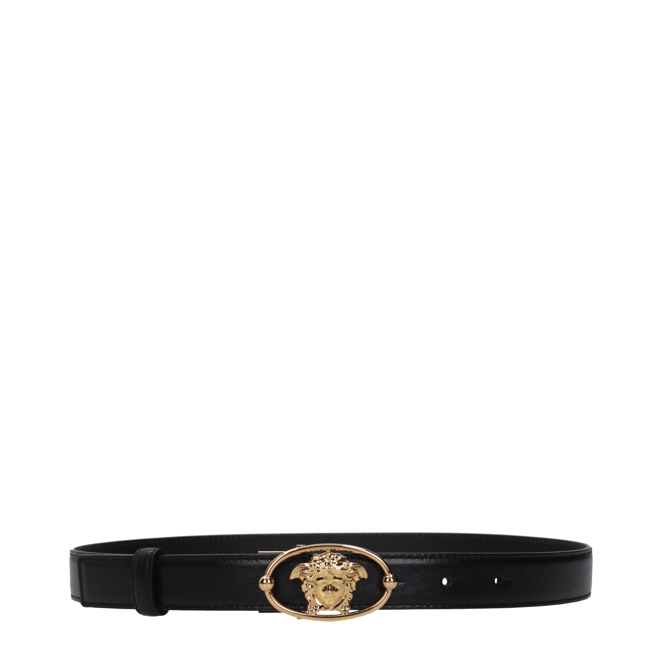 Versace Regular Belt in Black Leather