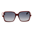 Max Mara Acetate Sunglasses in Burgundy