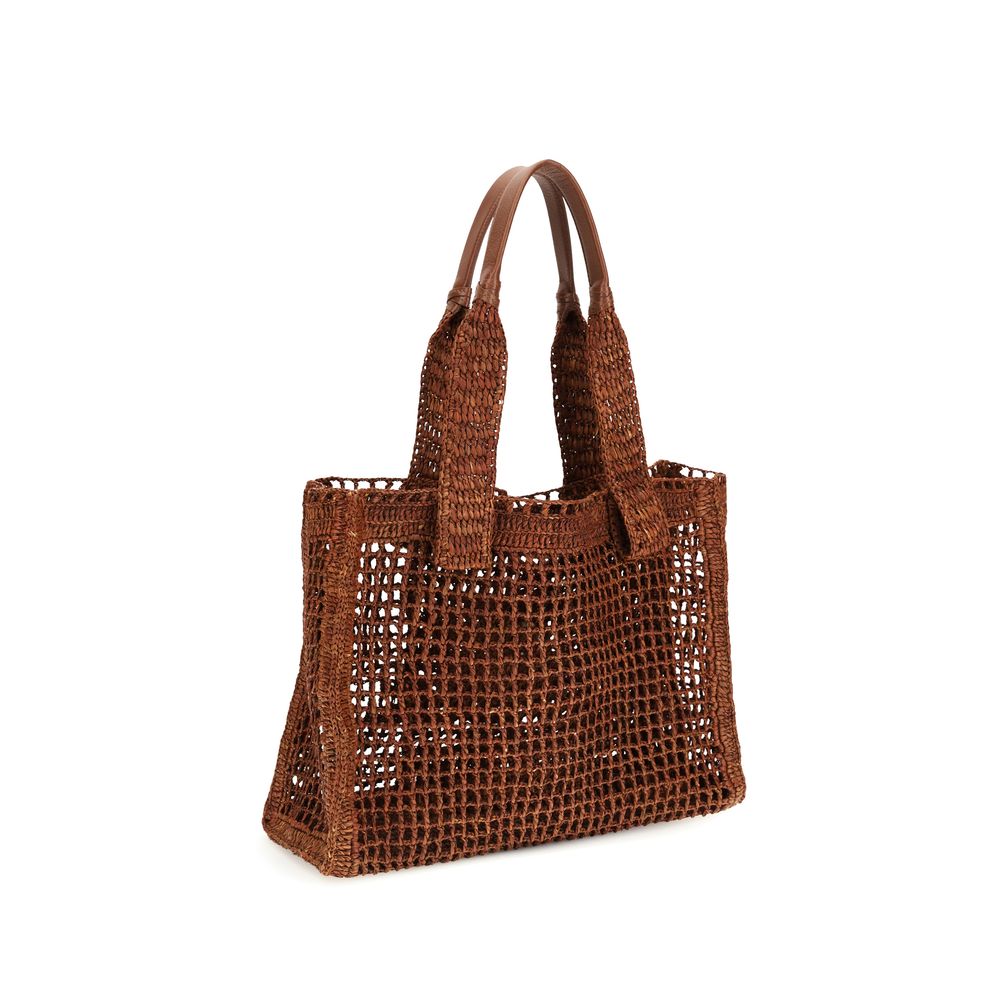 Chloé — Large Summer Banana East-West Tote in Raffia
