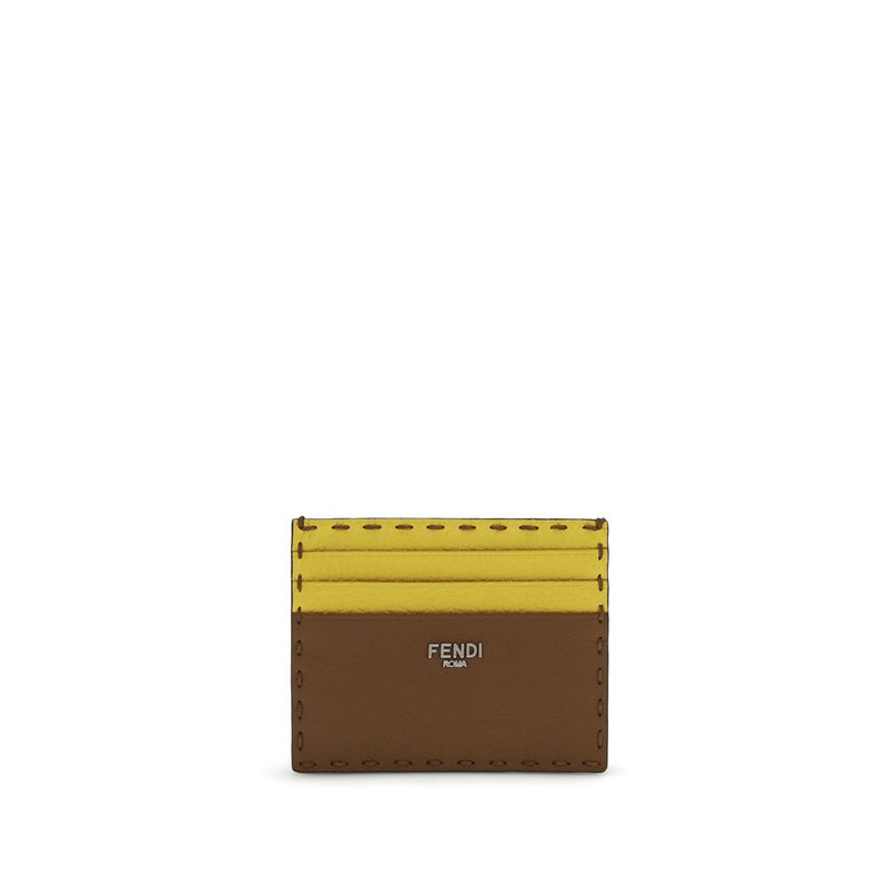 Fendi Calf Leather Bos Taurus Wallet in Multicolor