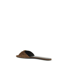 Sandales plates Babylone Saint Laurent en cuir suédé
