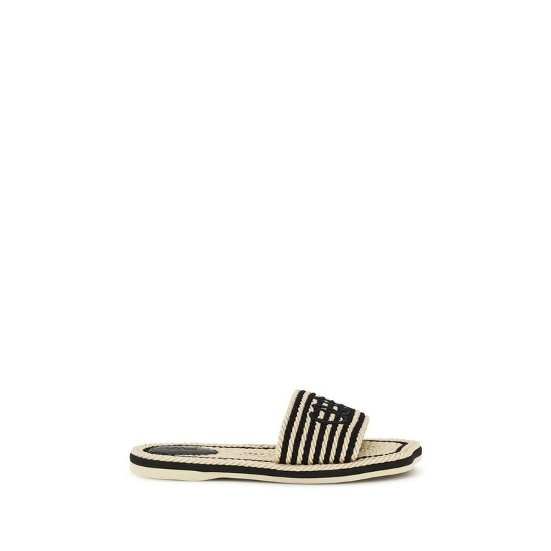 Chloé — Sand Flat Mules in Braided Recycled Rope