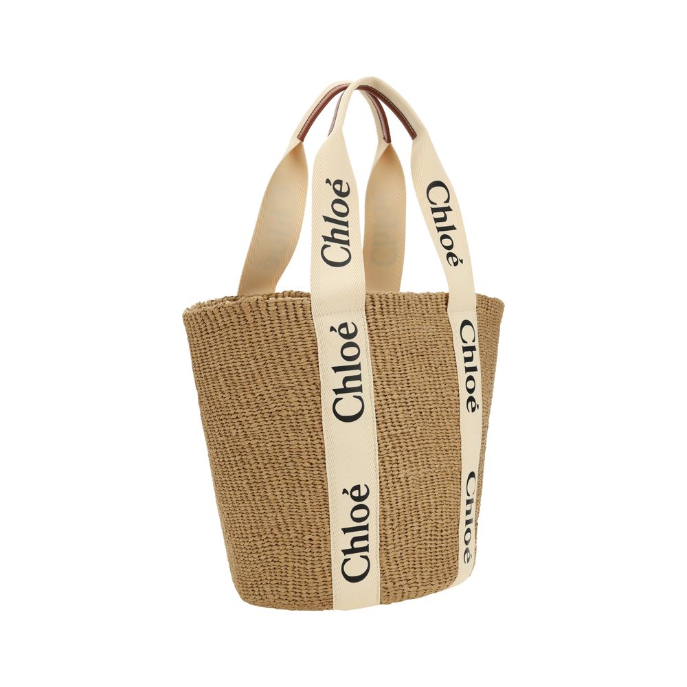 Chloé Brown Paper Shoulder Bag