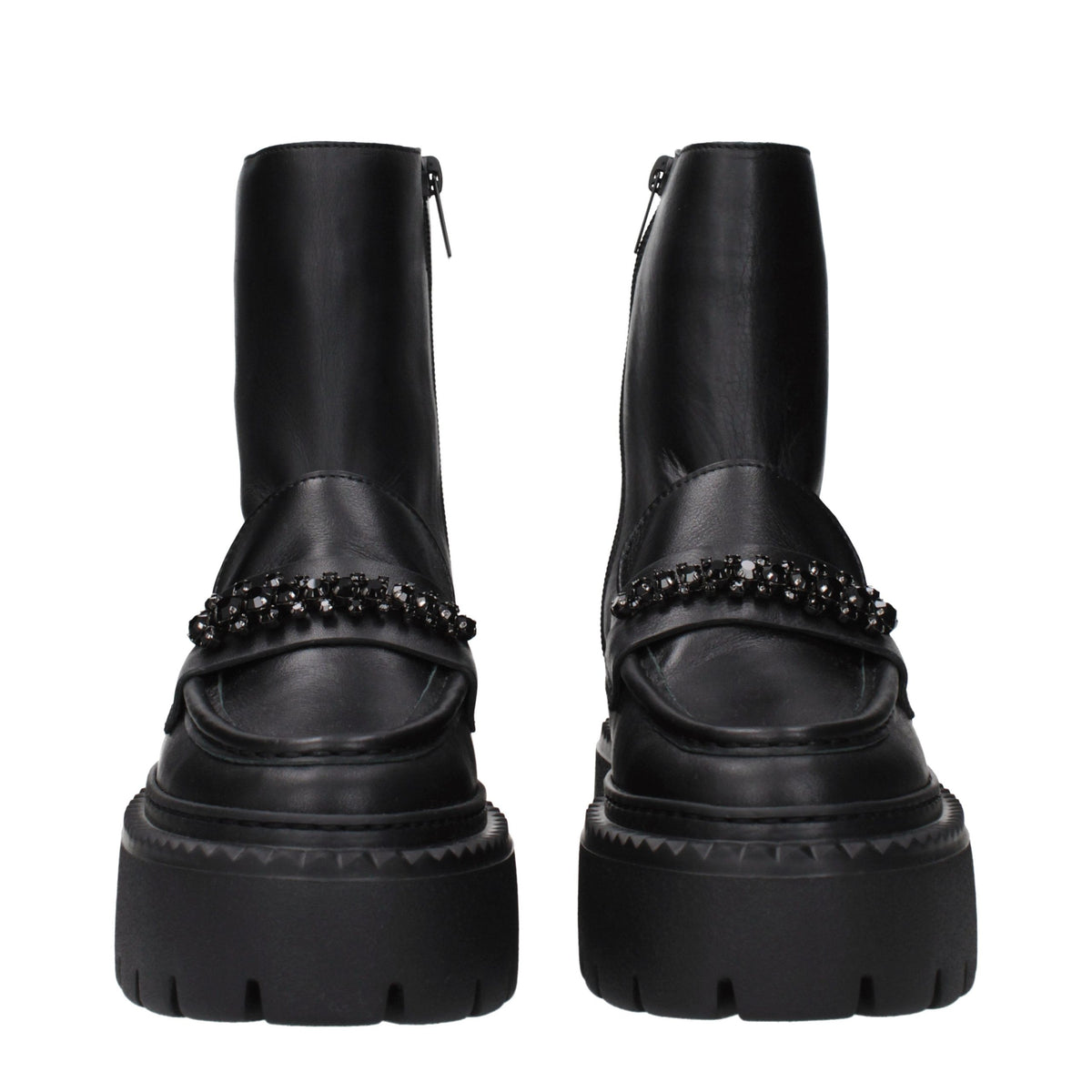 Leather Ankle Boots – Black