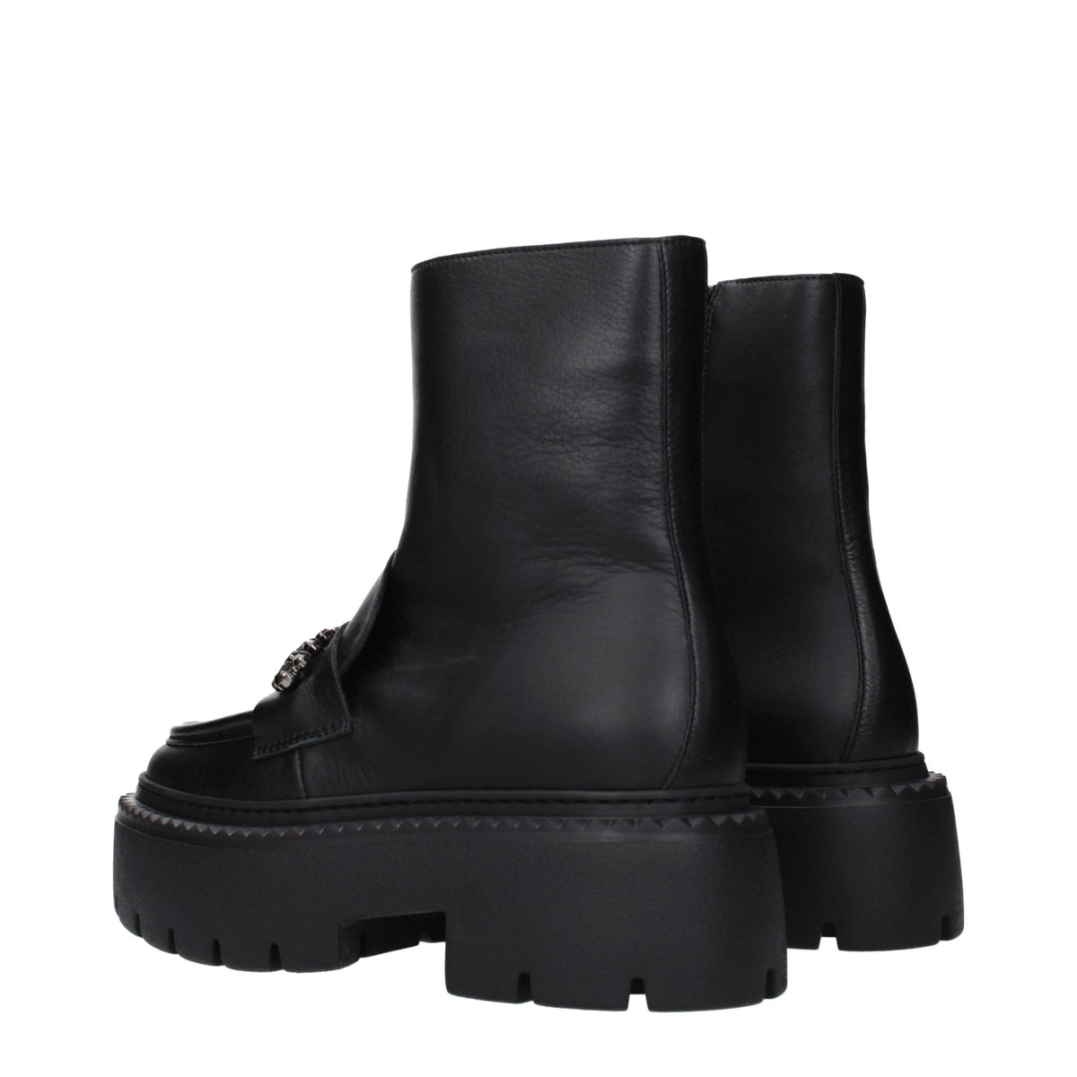 Leather Ankle Boots – Black