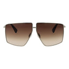 Lunettes de soleil métalliques Max Mara en argent