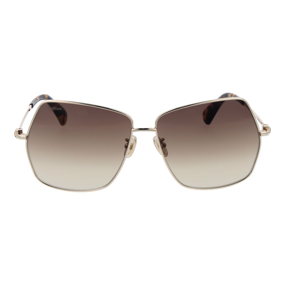 Lunettes de soleil métalliques Max Mara dorées