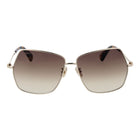 Lunettes de soleil métalliques Max Mara dorées