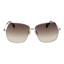 Lunettes de soleil métalliques Max Mara dorées