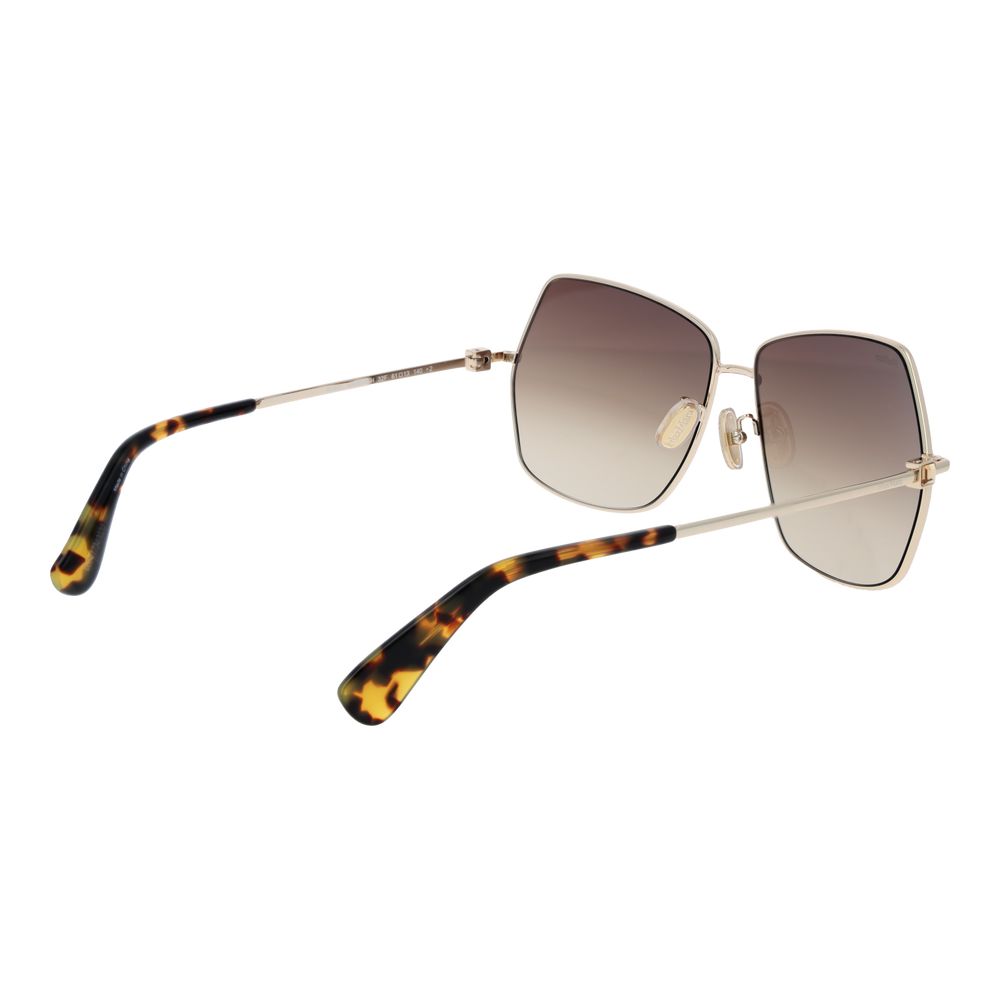 Lunettes de soleil métalliques Max Mara dorées