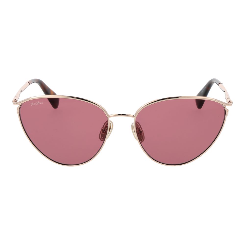 Lunettes de soleil métalliques Max Mara dorées