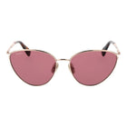 Lunettes de soleil métalliques Max Mara dorées
