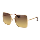 Lunettes de soleil métalliques Max Mara dorées