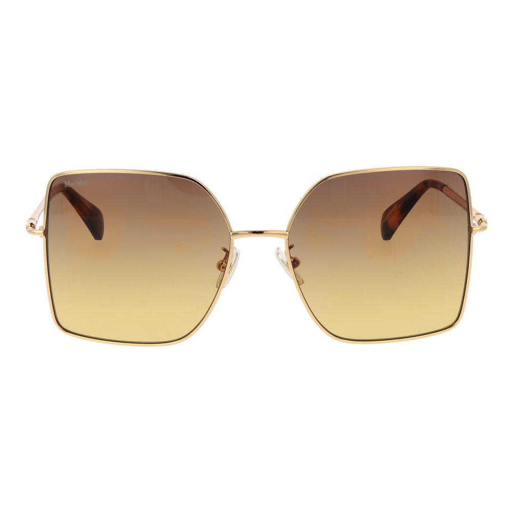 Lunettes de soleil métalliques Max Mara dorées