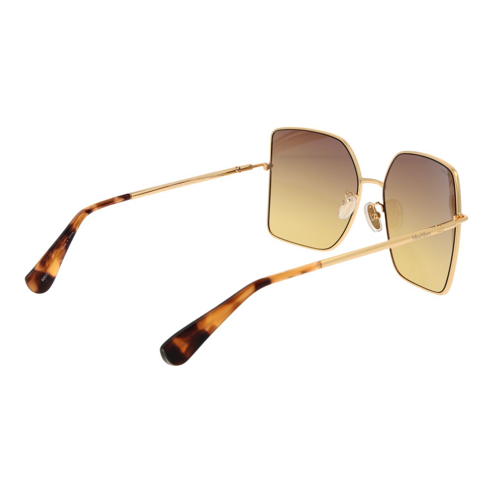 Lunettes de soleil métalliques Max Mara dorées