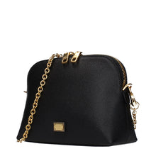 Dolce & Gabbana — Sac Bandoulière en Cuir Grainé Noir