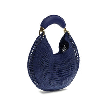Sac Hobo Summer Banana en Raphia et Cuir de Veau