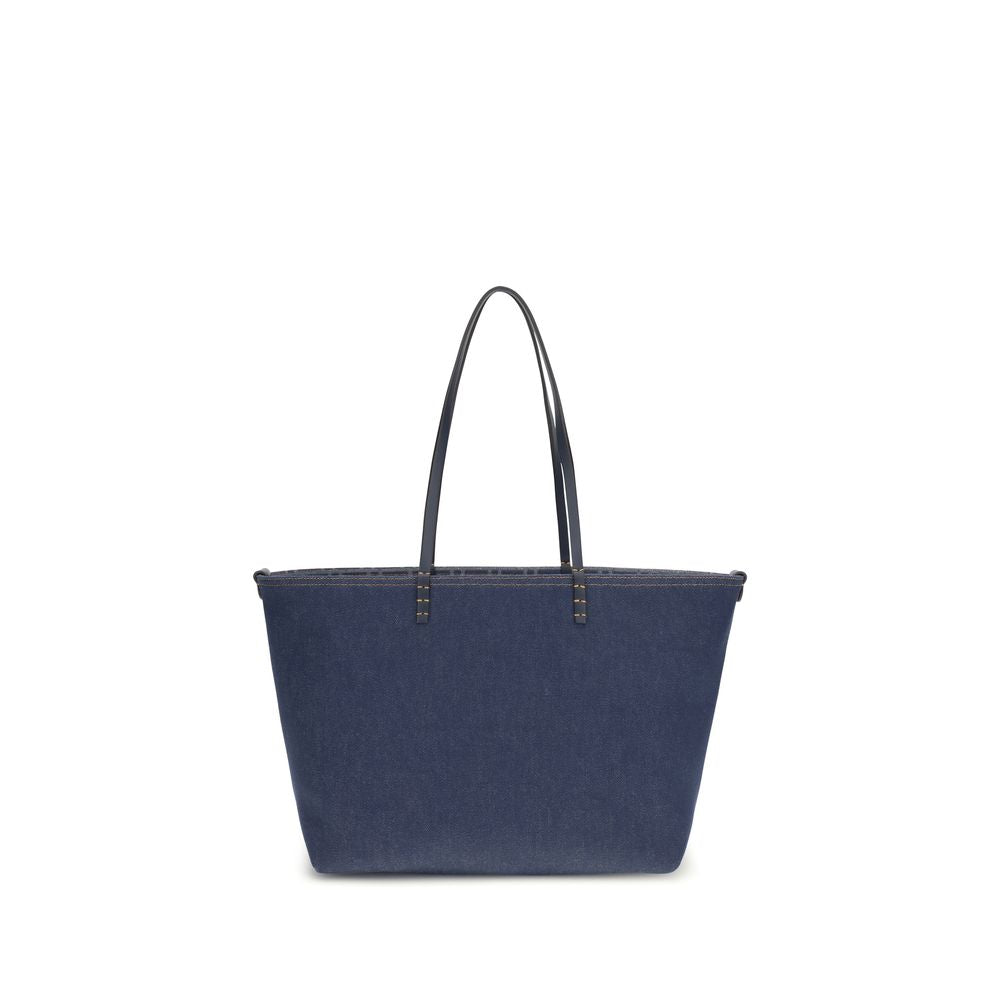 Blue Cotton Shoulder Bag