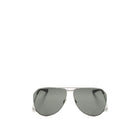 Saint Laurent — Silver Metal Aviator Sunglasses