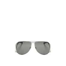 Saint Laurent — Silver Metal Aviator Sunglasses