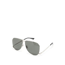 Saint Laurent — Silver Metal Aviator Sunglasses