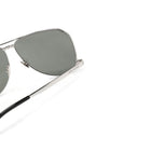 Saint Laurent — Silver Metal Aviator Sunglasses