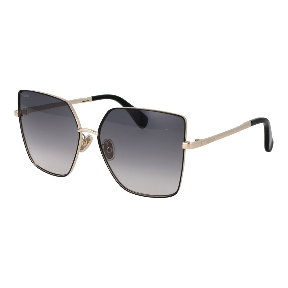 Lunettes de soleil métalliques Max Mara noires