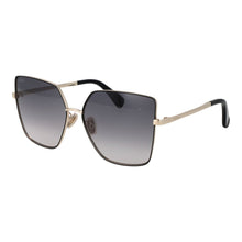 Lunettes de soleil métalliques Max Mara noires